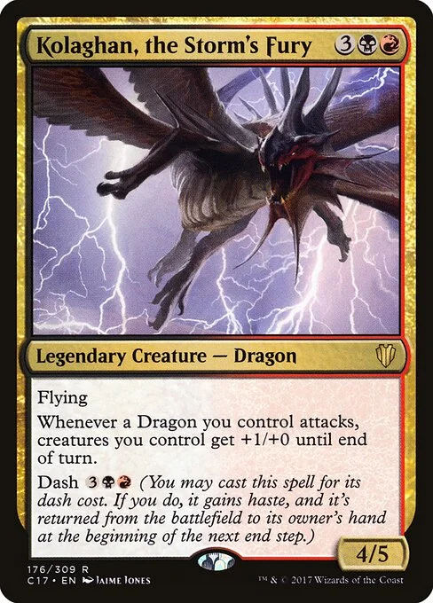 Kolaghan, the Storm's Fury, carta Magic di tipo Legendary Creature — Dragon illustrata da Jaime Jones