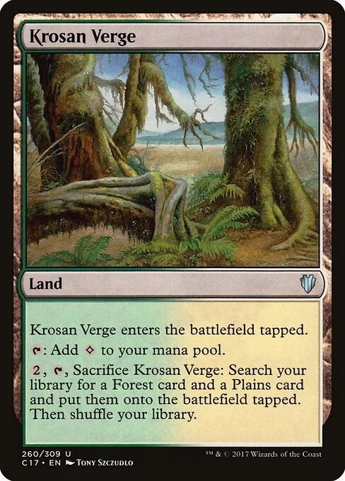 Krosan Verge, carta Magic di tipo Land illustrata da Tony Szczudlo