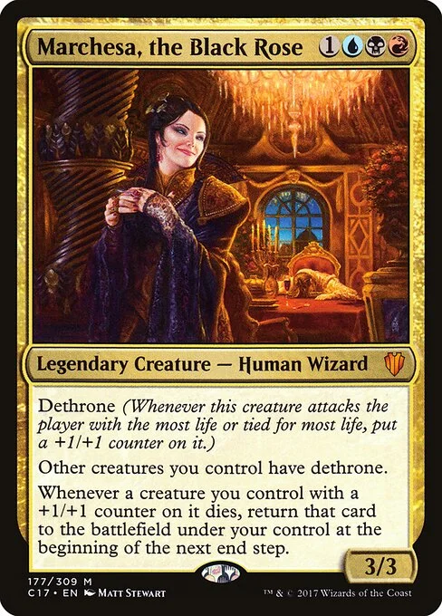 Marchesa, the Black Rose, carta Magic di tipo Legendary Creature — Human Wizard illustrata da Matt Stewart
