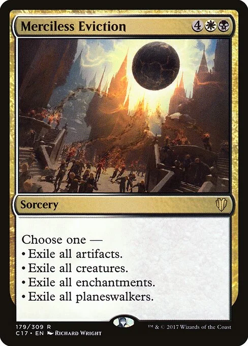 Merciless Eviction, carta Magic di tipo Sorcery illustrata da Richard Wright