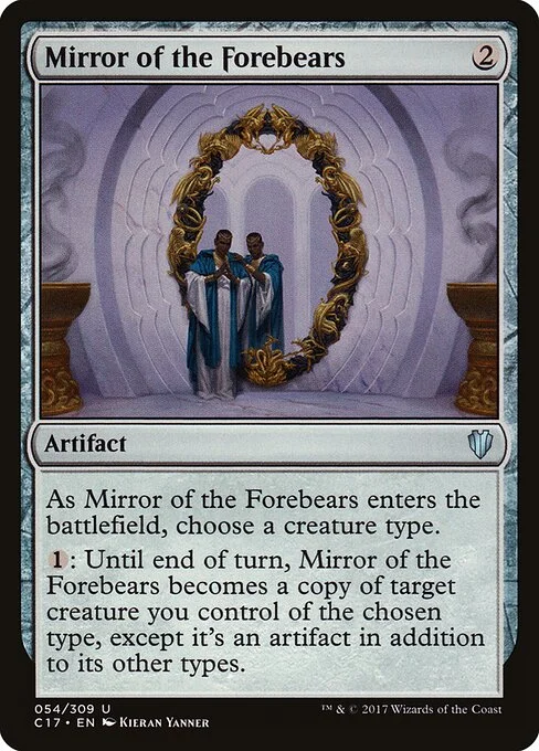 Mirror of the Forebears, carta Magic di tipo Artifact illustrata da Kieran Yanner