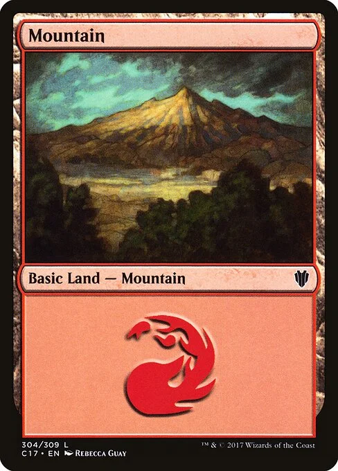 Mountain, carta Magic di tipo Basic Land — Mountain illustrata da Rebecca Guay