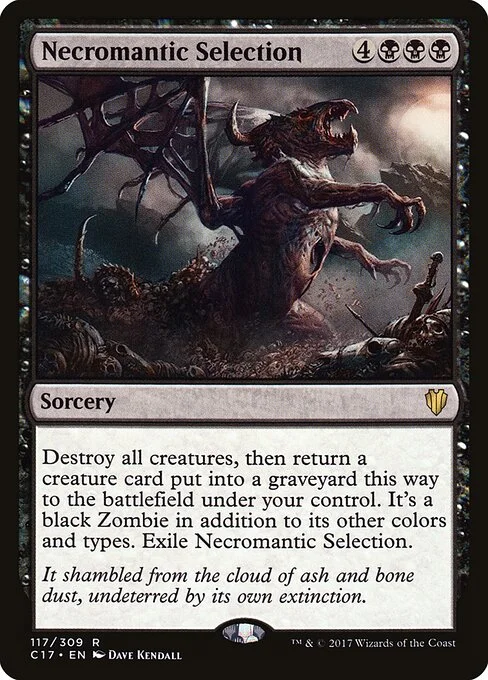 Necromantic Selection, carta Magic di tipo Sorcery illustrata da Dave Kendall