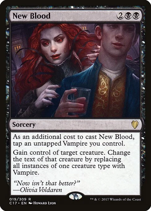 New Blood, carta Magic di tipo Sorcery illustrata da Howard Lyon