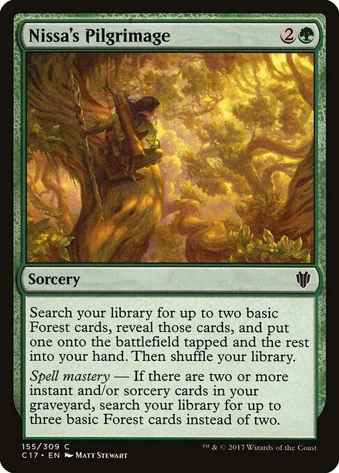 Nissa's Pilgrimage, carta Magic di tipo Sorcery illustrata da Matt Stewart
