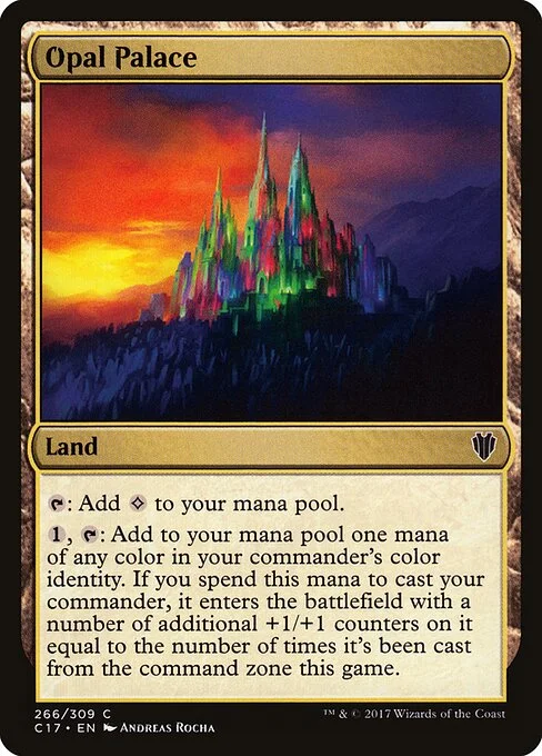 Opal Palace, carta Magic di tipo Land illustrata da Andreas Rocha