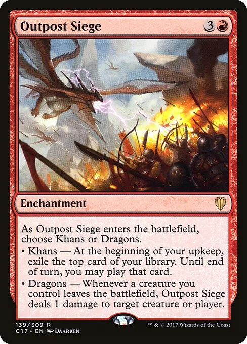 Outpost Siege, carta Magic di tipo Enchantment illustrata da Daarken