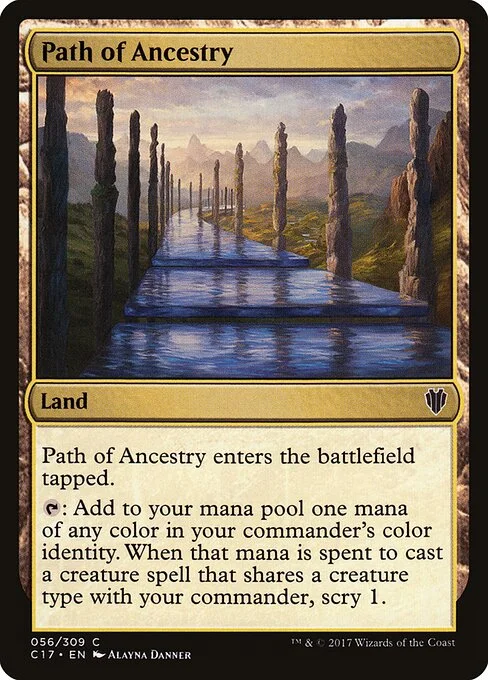 Path of Ancestry, carta Magic di tipo Land illustrata da Alayna Danner