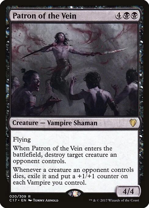Patron of the Vein, carta Magic di tipo Creature — Vampire Shaman illustrata da Tommy Arnold
