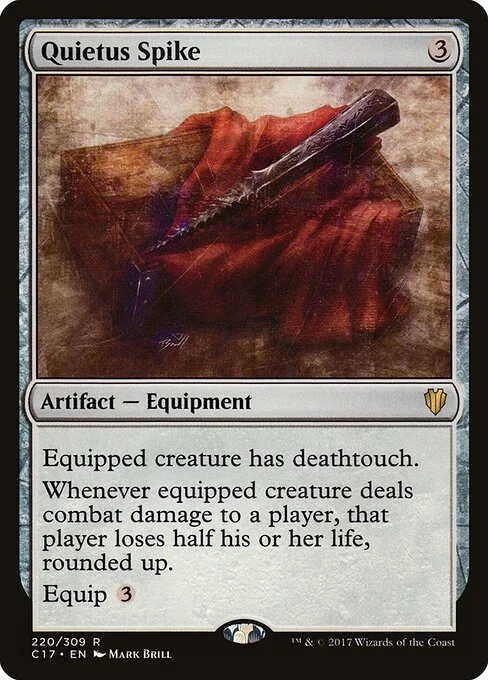 Quietus Spike, carta Magic di tipo Artifact — Equipment illustrata da Mark Brill