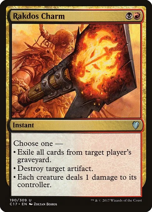 Rakdos Charm, carta Magic di tipo Instant illustrata da Zoltan Boros
