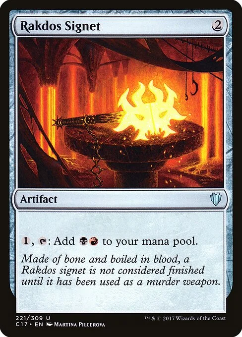 Rakdos Signet, carta Magic di tipo Artifact illustrata da Martina Pilcerova