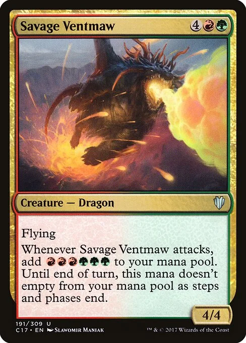 Savage Ventmaw, carta Magic di tipo Creature — Dragon illustrata da Slawomir Maniak