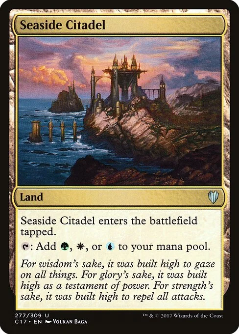 Seaside Citadel, carta Magic di tipo Land illustrata da Volkan Baǵa