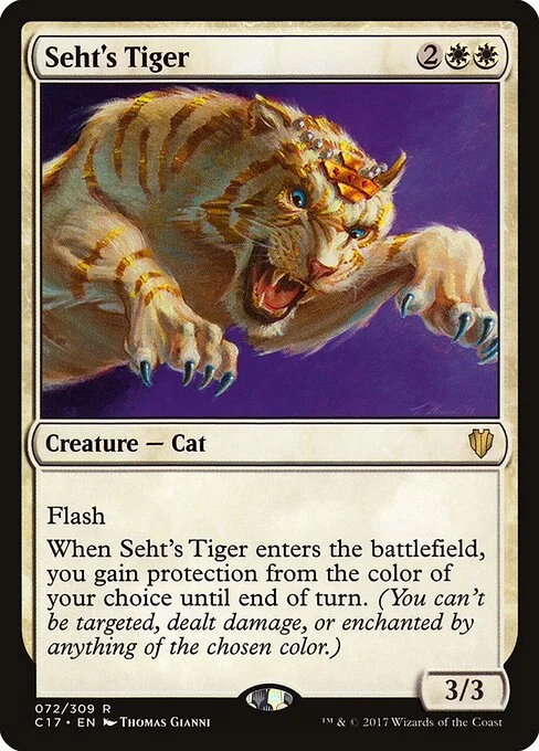 Seht's Tiger, carta Magic di tipo Creature — Cat illustrata da Thomas Gianni