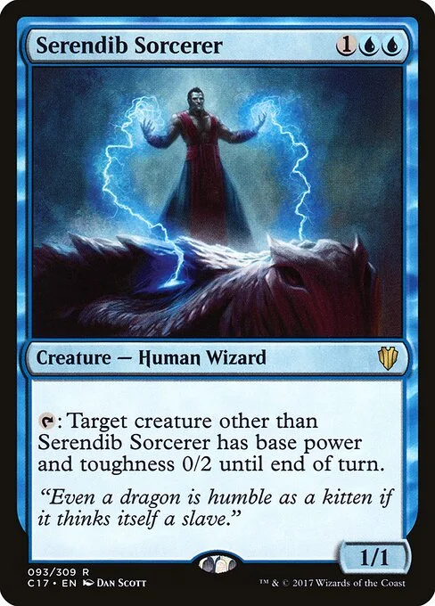 Serendib Sorcerer, carta Magic di tipo Creature — Human Wizard Sorcerer illustrata da Dan Murayama Scott