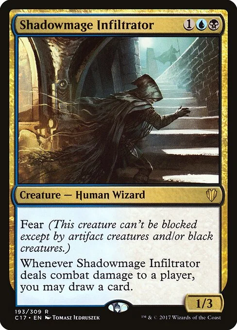 Shadowmage Infiltrator, carta Magic di tipo Creature — Human Wizard illustrata da Tomasz Jedruszek