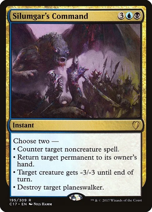 Silumgar's Command, carta Magic di tipo Instant illustrata da Nils Hamm