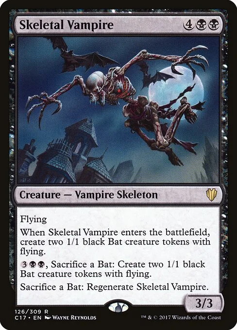 Skeletal Vampire, carta Magic di tipo Creature — Vampire Skeleton illustrata da Wayne Reynolds