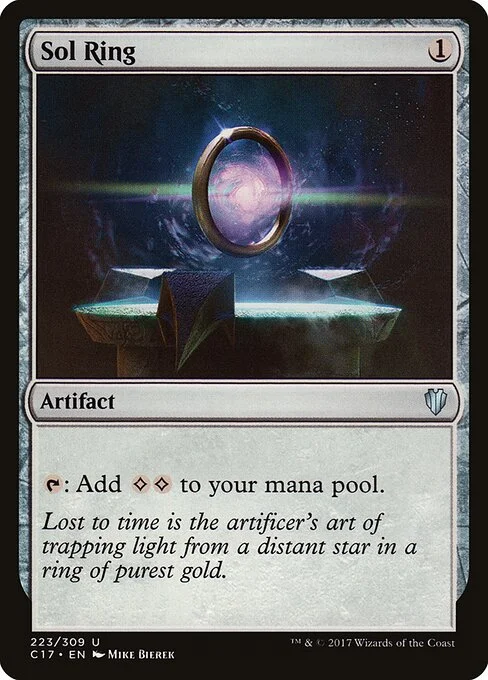 Sol Ring, carta Magic di tipo Artifact illustrata da Mike Bierek