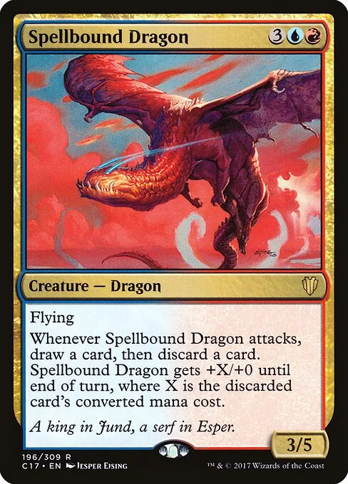 Spellbound Dragon, carta Magic di tipo Creature — Dragon illustrata da Jesper Ejsing
