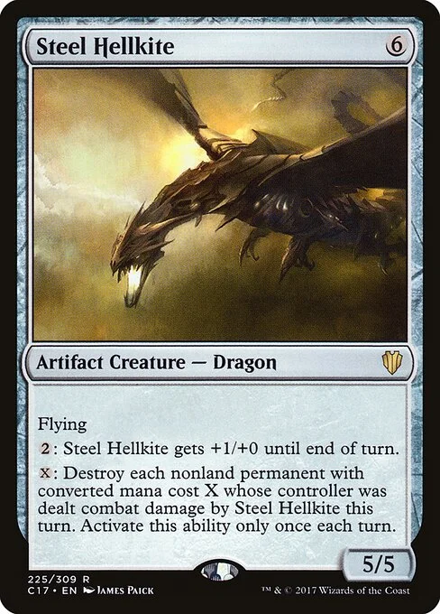 Steel Hellkite, carta Magic di tipo Artifact Creature — Dragon illustrata da James Paick