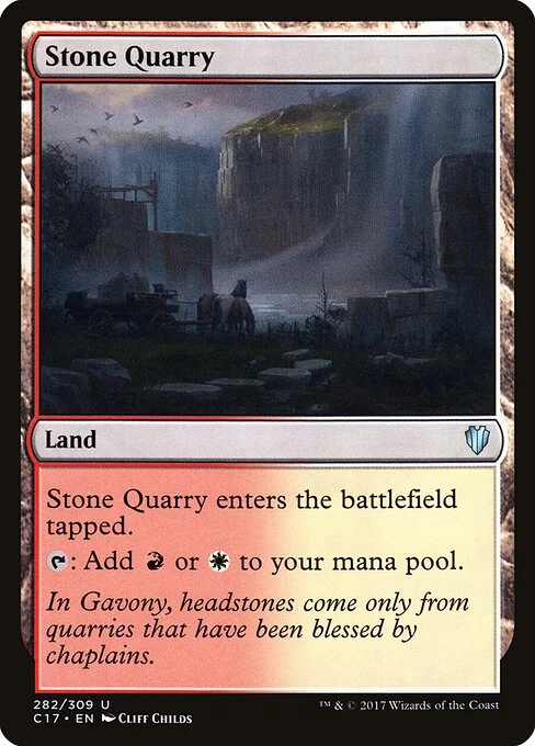 Stone Quarry, carta Magic di tipo Land illustrata da Cliff Childs