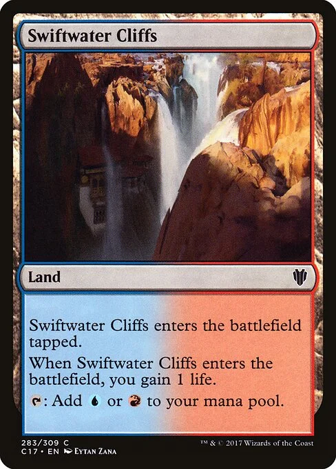 Swiftwater Cliffs, carta Magic di tipo Land illustrata da Eytan Zana