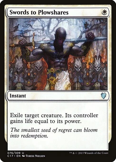 Swords to Plowshares, carta Magic di tipo Instant illustrata da Terese Nielsen