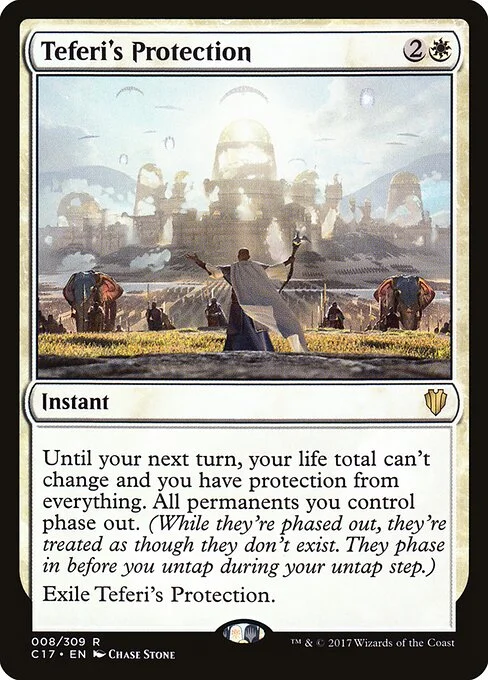 Teferi's Protection, carta Magic di tipo Instant illustrata da Chase Stone