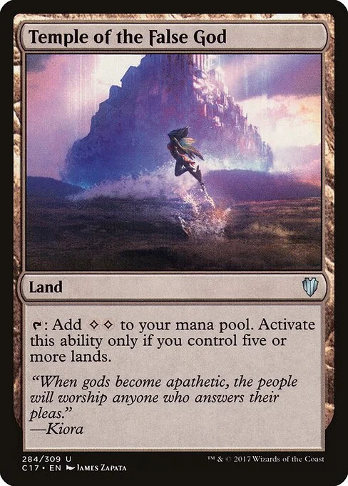 Temple of the False God, carta Magic di tipo Land illustrata da James Zapata