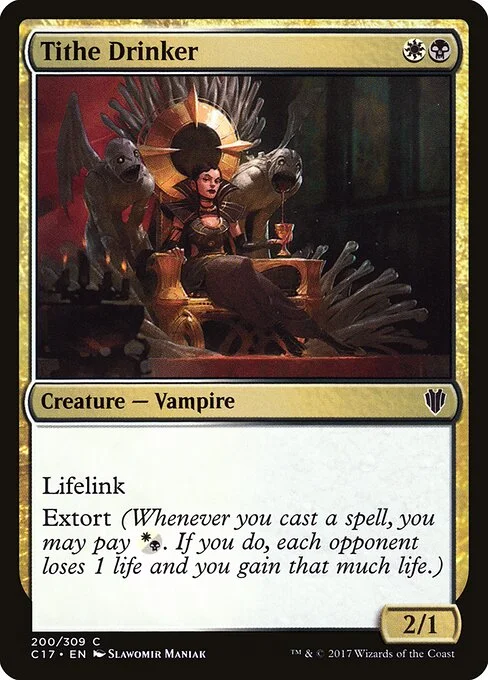 Tithe Drinker, carta Magic di tipo Creature — Vampire illustrata da Slawomir Maniak