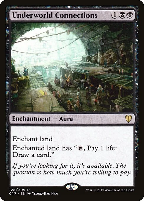 Underworld Connections, carta Magic di tipo Enchantment — Aura illustrata da Yeong-Hao Han