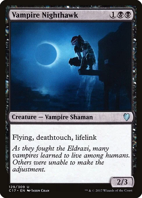Vampire Nighthawk, carta Magic di tipo Creature — Vampire Shaman illustrata da Jason Chan