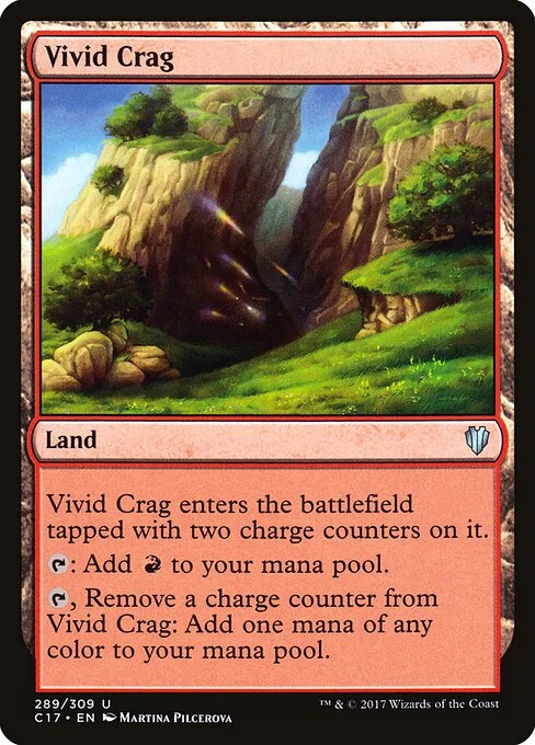 Vivid Crag, carta Magic di tipo Land illustrata da Martina Pilcerova