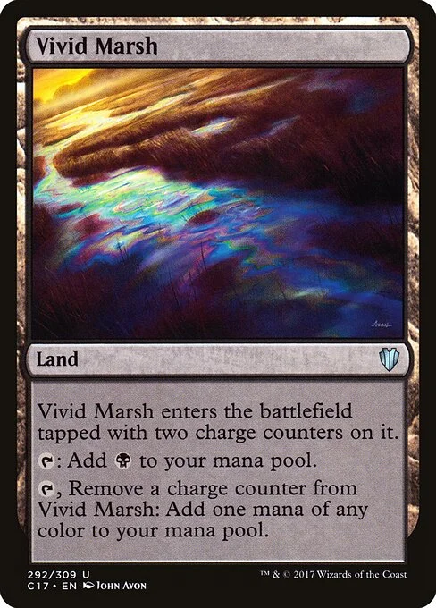 Vivid Marsh, carta Magic di tipo Land illustrata da John Avon