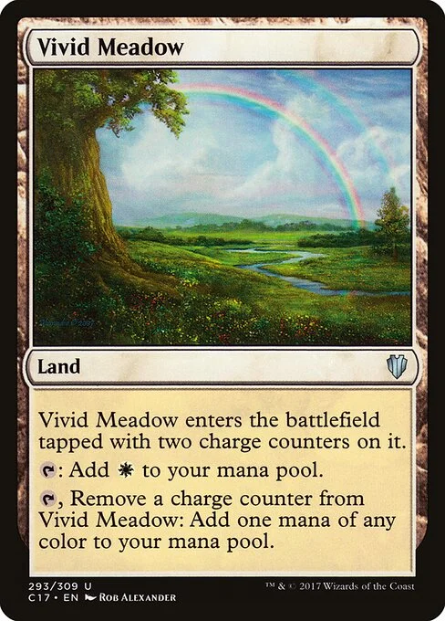 Vivid Meadow, carta Magic di tipo Land illustrata da Rob Alexander