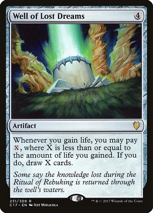 Well of Lost Dreams, carta Magic di tipo Artifact illustrata da Jeff Miracola