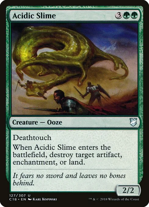Acidic Slime, carta Magic di tipo Creature — Ooze illustrata da Karl Kopinski