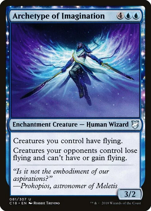 Archetype of Imagination, carta Magic di tipo Enchantment Creature — Human Wizard illustrata da Robbie Trevino
