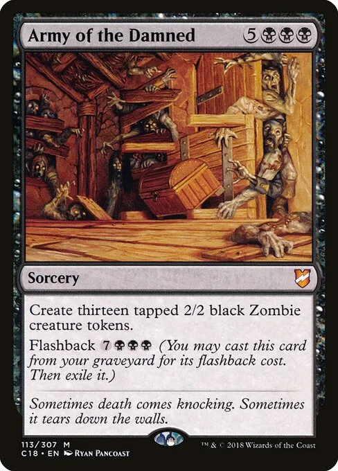 Army of the Damned, carta Magic di tipo Sorcery illustrata da Ryan Pancoast