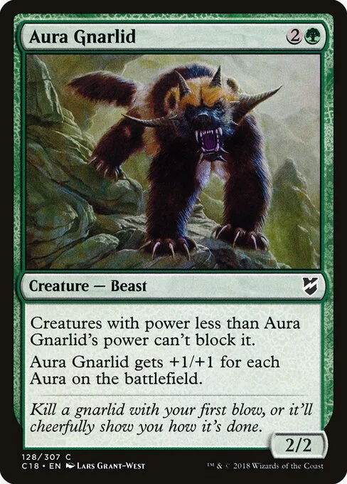 Aura Gnarlid, carta Magic di tipo Creature — Beast illustrata da Lars Grant-West