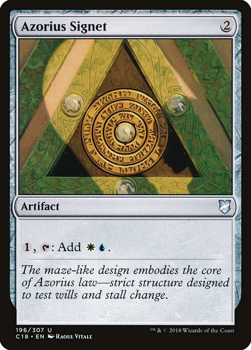 Azorius Signet, carta Magic di tipo Artifact illustrata da Raoul Vitale