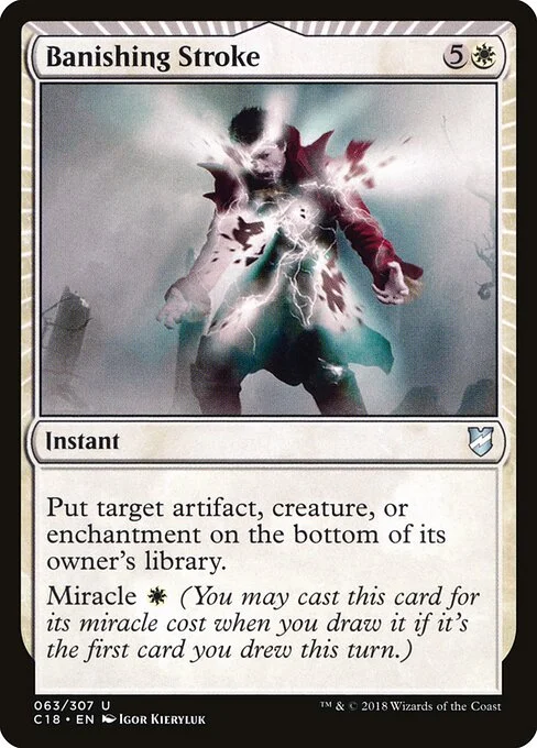 Banishing Stroke, carta Magic di tipo Instant illustrata da Igor Kieryluk