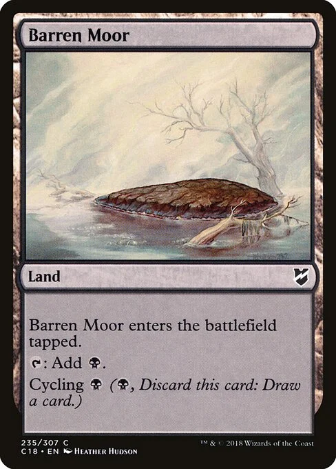Barren Moor, carta Magic di tipo Land illustrata da Heather Hudson