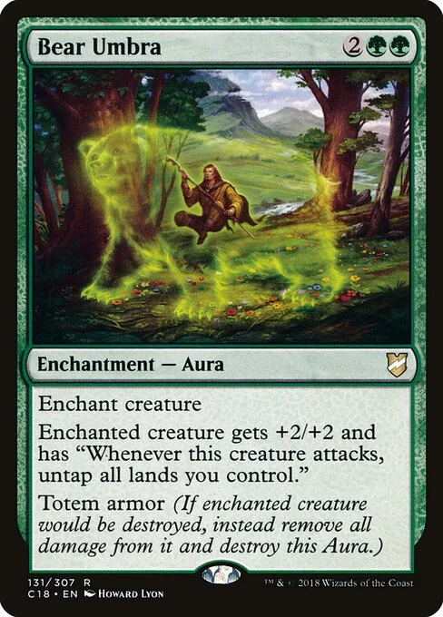 Bear Umbra, carta Magic di tipo Enchantment — Aura illustrata da Howard Lyon