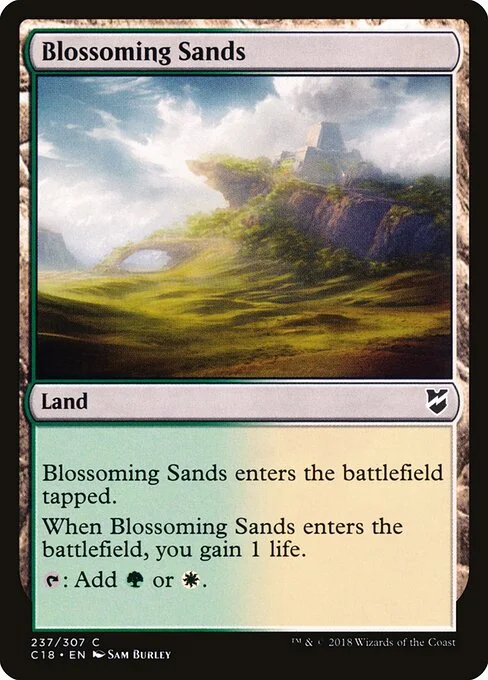 Blossoming Sands, carta Magic di tipo Land illustrata da Sam Burley