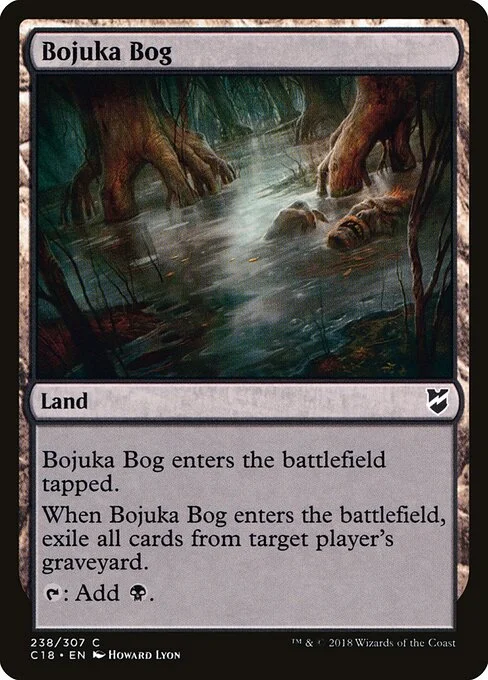 Bojuka Bog, carta Magic di tipo Land illustrata da Howard Lyon