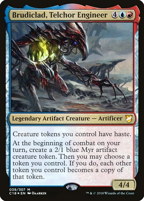 Brudiclad, Telchor Engineer, carta Magic di tipo Legendary Artifact Creature — Phyrexian Artificer illustrata da Daarken