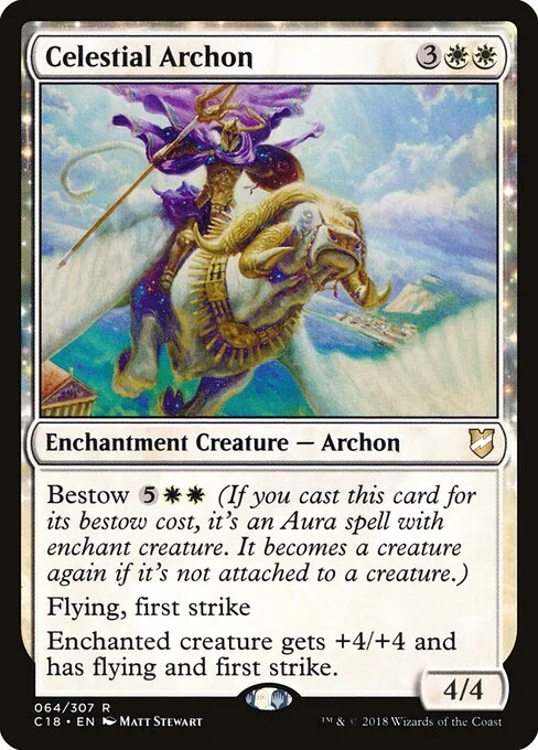 Celestial Archon, carta Magic di tipo Enchantment Creature — Archon illustrata da Matt Stewart